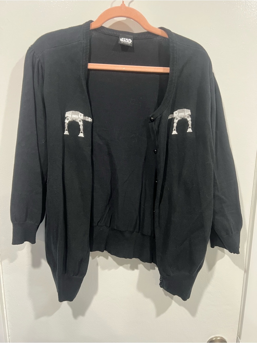 Her Universe Black Cardigan with AT-AT Embroidery